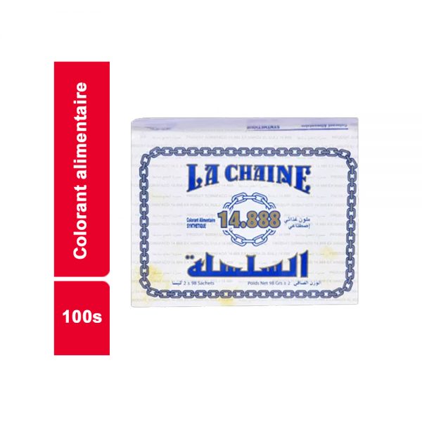 COLORANT ALIM.14888 LA CHAINE PAQUET 100 SACHETS